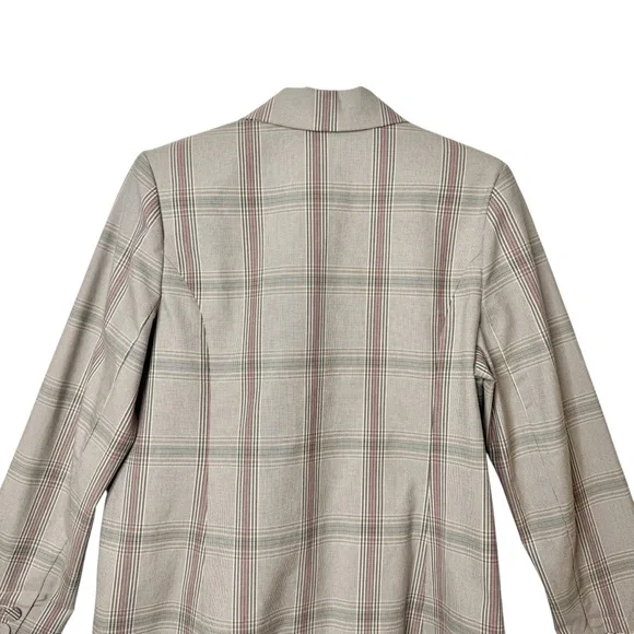 Cabi Sleuth Structured Plaid #5470 Women’s Double Breasted Longline Blazer Sz 10 - Picture 12 of 14